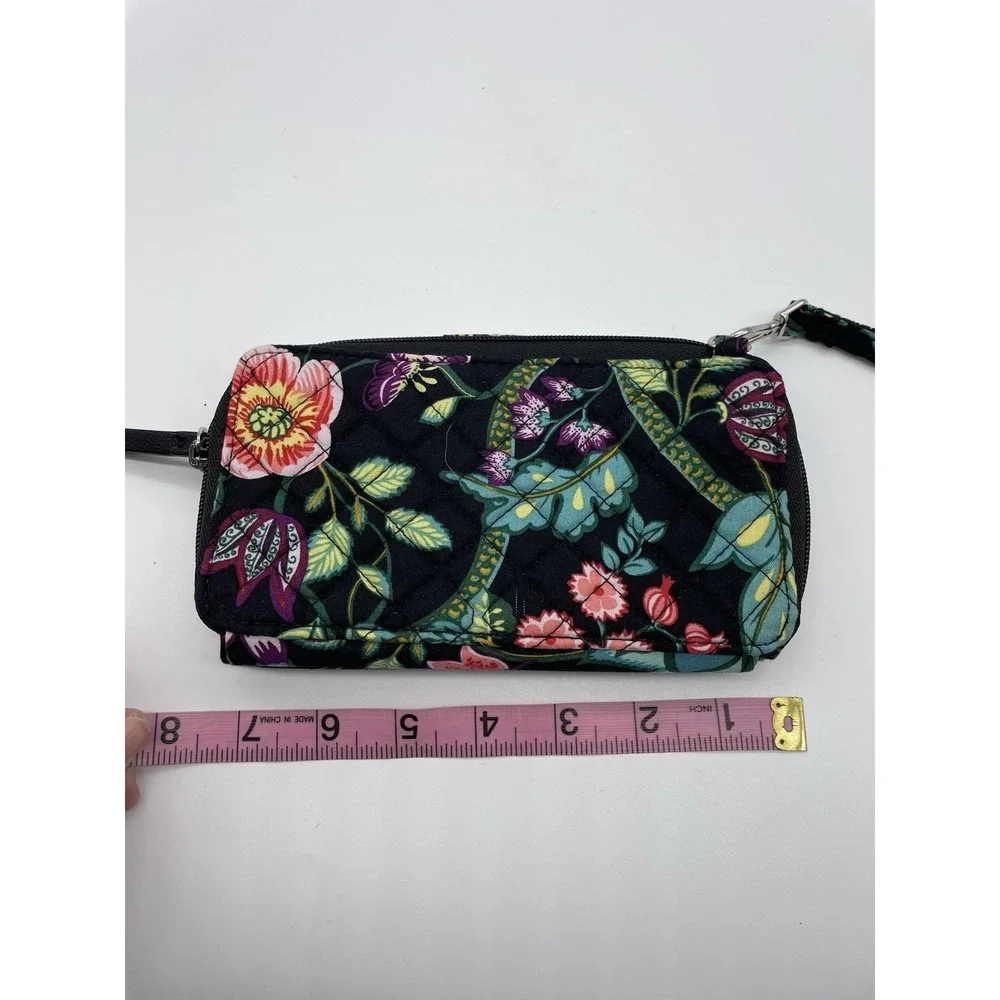 Vera Bradley Black Floral Wristlet Wallet - Picture 5 of 5